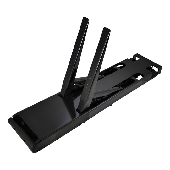 K20 Eckrunge hinten, links, Stahl, schwarz KTL-beschichtet, 400 mm Nennh&ouml;he Suer