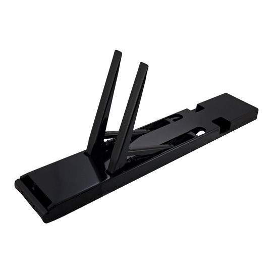 K20 Eckrunge hinten, links, Stahl, schwarz KTL-beschichtet, 500 mm Nennh&ouml;he Suer