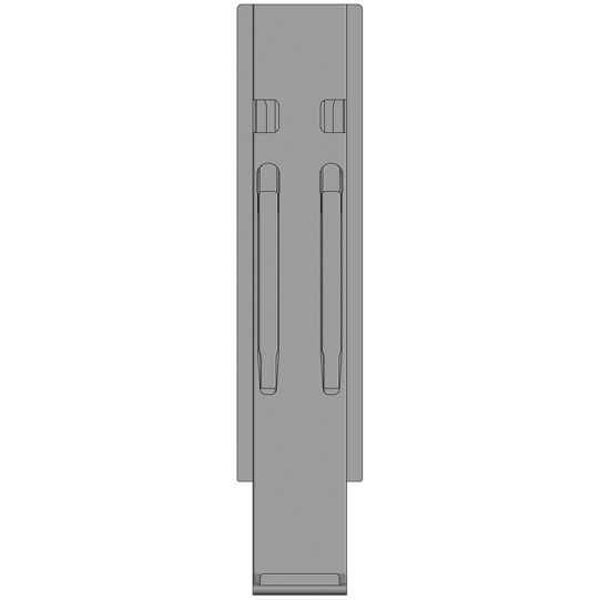 K20 Mittelrunge, Stahl, schwarz KTL-beschichtet, 600 mm Nennh&ouml;he Suer 106121274