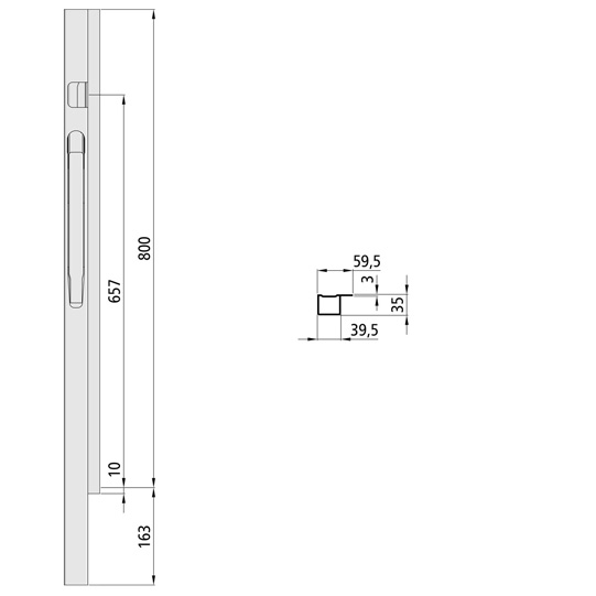 K20 Vorderrunge Stahl KTL, TIR,links f&uuml;r 800 mm Bordwandh&ouml;he, 208341 Suer