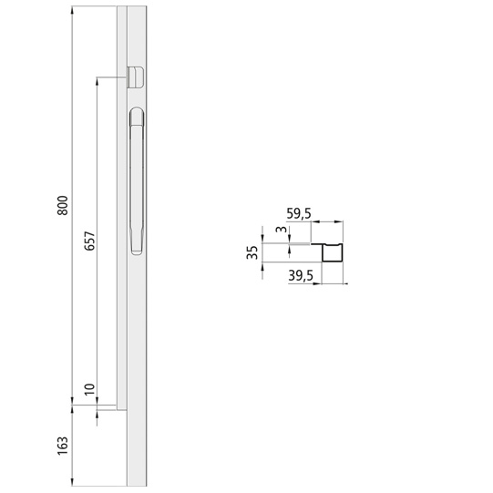 K20 Vorderrunge Stahl KTL, TIR, rechts, f&uuml;r 800 mm Bordwandh&ouml;he, 208441 Suer
