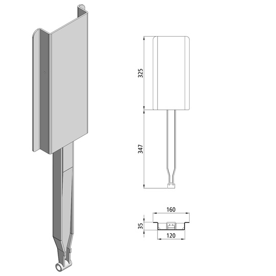 Kinnegrip - Kinnetop-Stativ f&uuml;r 600 mm Rungen, Stahl roh Suer 106121359