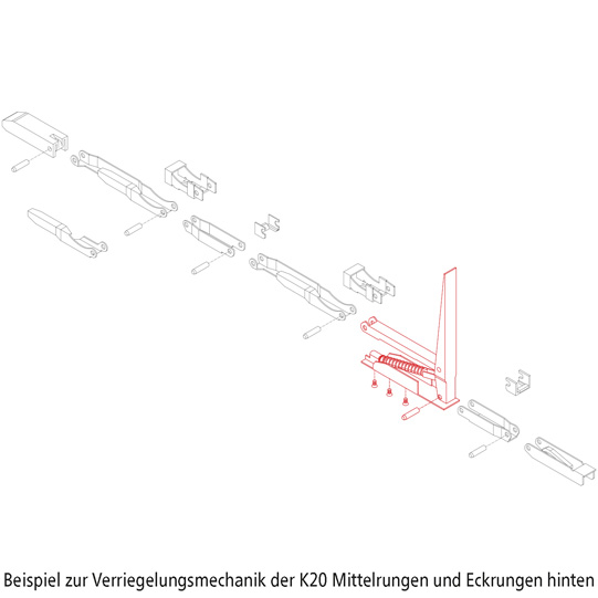 K20 Handhebel-Reparatursatz f&uuml;r Mittel - und Hinterrunge Suer 106121366