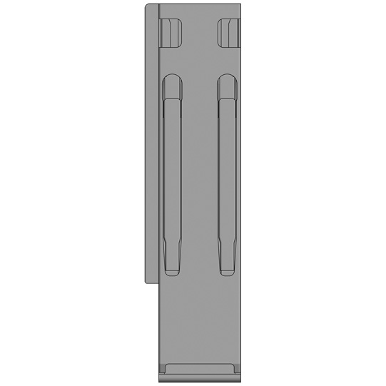 K20 Eckrunge hinten, links, Aluminium eloxiert, 400 mm Nennh&ouml;he,Suer 106121370