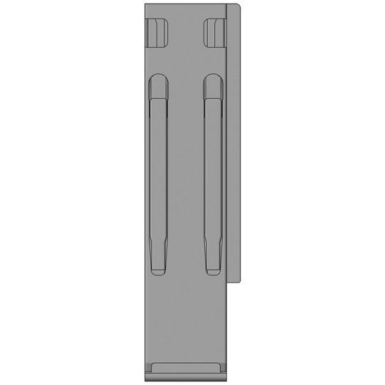 K20 Eckrunge hinten, rechts, Aluminium eloxiert, 400 mm Nennh&ouml;he, Suer 106121371