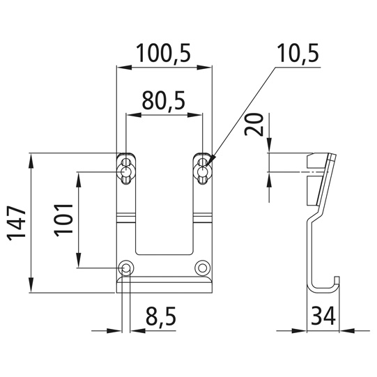K20 Rungenlager zum Anschrauben, verzinkt, inkl. Schraubmaterial Suer 106121936