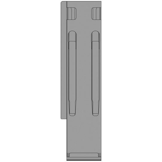 K20 Eckrunge hinten, Stahl, microZINQ 5, links, 400 mm Nennh&ouml;he, Suer 106122256