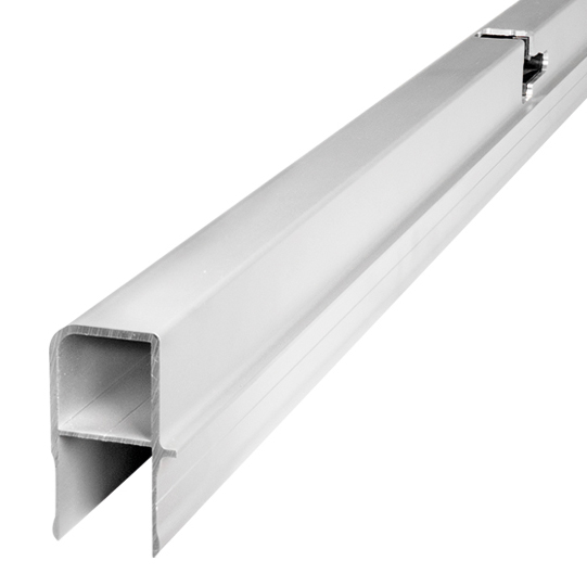 T50 hohes Verschlussprofil/Gegenhalter, Aluminium, f&uuml;r H&ouml;he 600 mm, links Suer