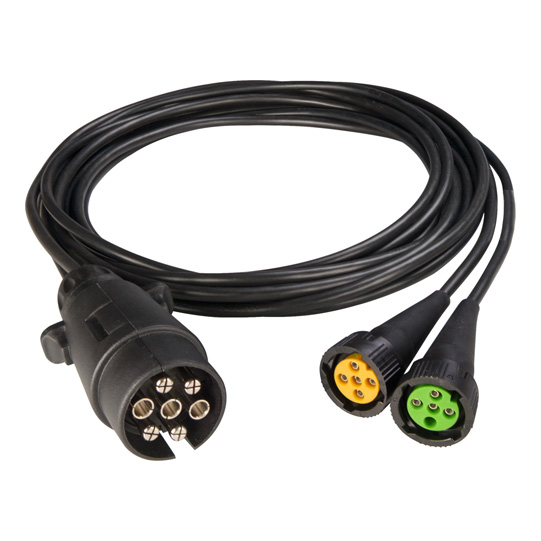 Asp&ouml;ck - Versorgungskabel, 7-pol. Stecker, 2 x 5-pol. Bajon Suer 127551591