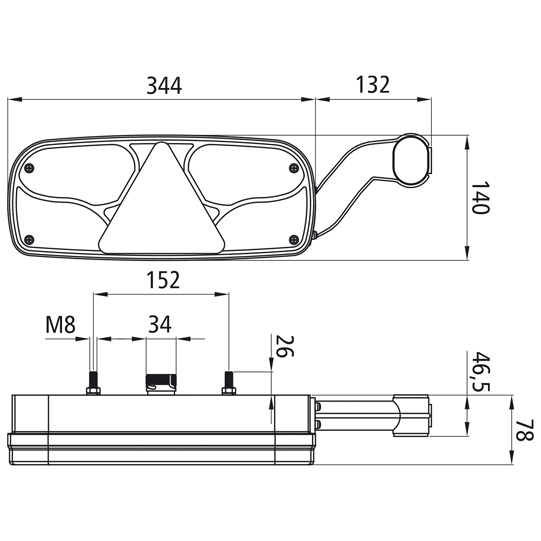 Asp&ouml;ck - Ecopoint I, 24 V, rechts, 7-pol. ASS, mit Dreieck, Suer 127551692