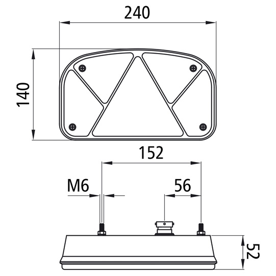 Asp&ouml;ck - Multipoint II 12 V, rechts, 5-pol. Baj. m. Dreieck Suer 127551716
