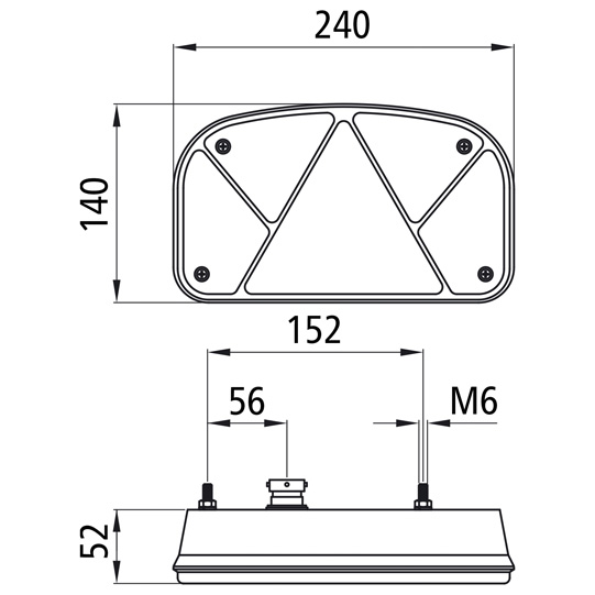 Asp&ouml;ck - Multipoint II, 12 V, links, 5-pol Baj.,Dreieck,m. Suer 127551877