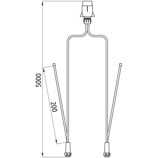 Asp&ouml;ck - Versorgungskabel,7-pol. Stecker, 2x 5-pol. Baj. 50 Suer 127551884