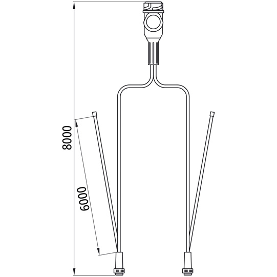 Asp&ouml;ck - Versorgungskabel,13-pol.Stecker, 2x 5-pol. Baj. 80 Suer 127551887
