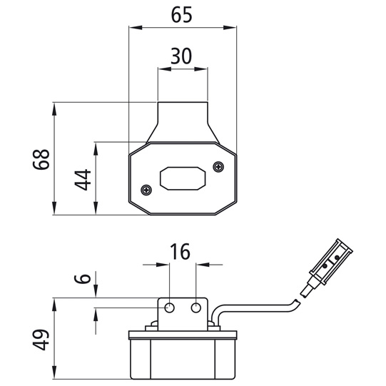 Asp&ouml;ck - Flexipoint I, 12 V, wei&szlig;, 0,50 m, P&R, 90 Grad Winkel Suer 127551955