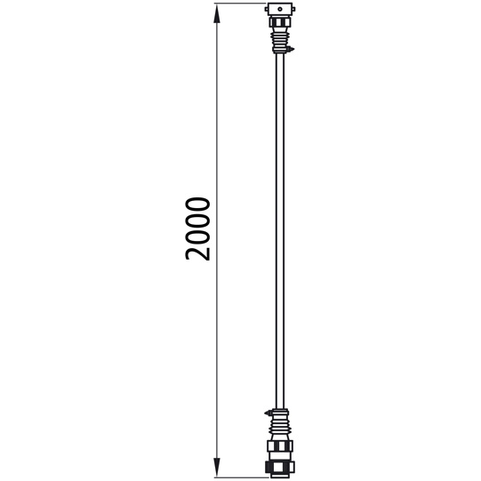 Aspöck - Verlängerungsleitung, 5-pol. Baj., 2000 mm, Buchse Suer 127552030
