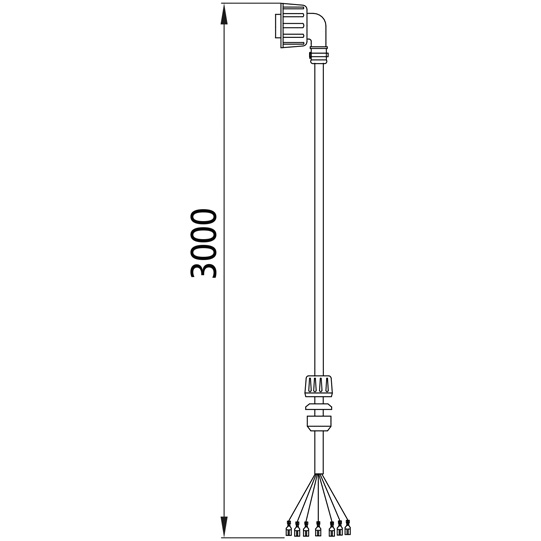Asp&ouml;ck - Zuleitung 7-polig ASS, Buchse, rechts, 3,0m, gr&uuml;n, Suer 127552296