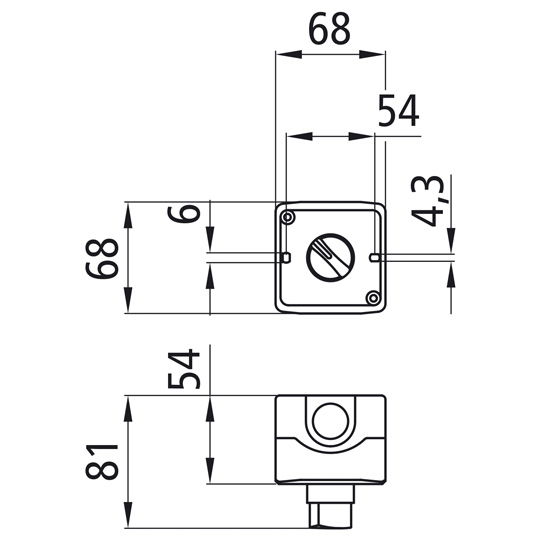 Schalter, Schlie&szlig;er f&uuml;r HD-Einsatz, IP65, ohne Kabel, neu 15-3959-017 Suer