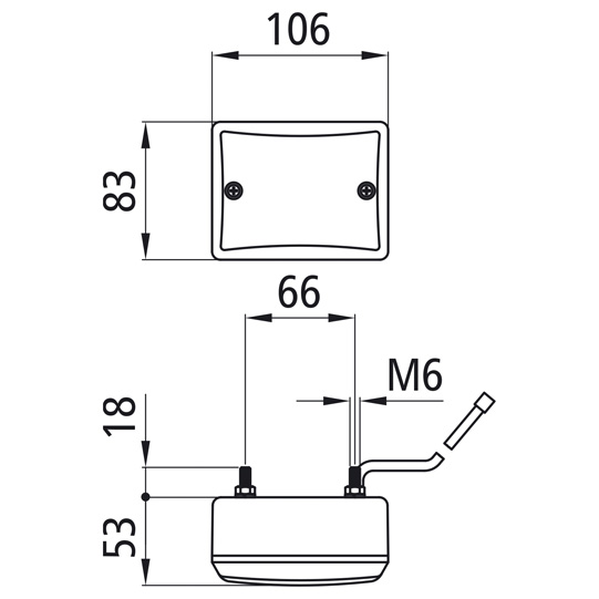 Asp&ouml;ck - R&uuml;ckfahrleuchte, 12 V, 1,00 m, DC Suer 127552432