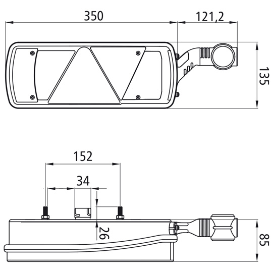 Asp&ouml;ck - Ecopoint II, 24 V, rechts, 7-pol. ASS, mit Dreieck Suer 127552450