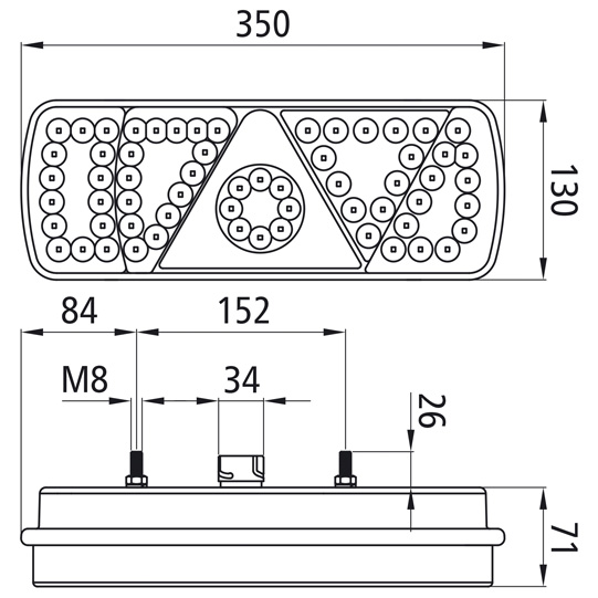 Asp&ouml;ck - EcoLED, 24 V, rechts, 7-pol. ASS, mit Dreieck, mit Suer 127552454