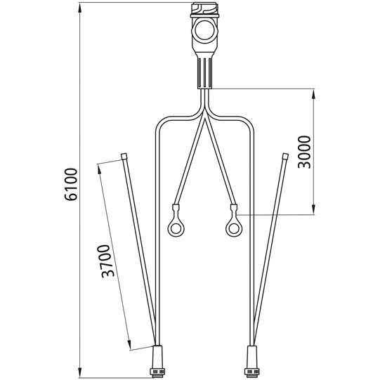 Asp&ouml;ck - Versorgungskabel,13-pol.Stecker, 2x5-pol. Baj. 610 Suer 127552556