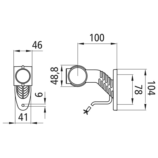 Asp&ouml;ck - Superpoint III LED, 24 V, links, rt/ws/ge, f&uuml;r Eur Suer 127552599