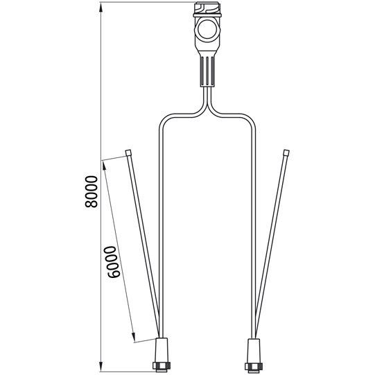 Asp&ouml;ck - Versorgungskabel, 13-pol. Stecker, 2x8-pol. Baj. 8 Suer 127552759
