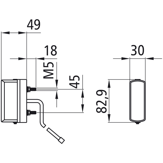 Aspöck - Regpoint Small, 12 V, KZL, 0,80 m, DC Suer 127552765