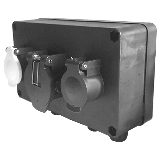 Steckdosenverteiler 15-pol. + 2 x 7-pol. Dose, 76-7001-007 Suer 127552801