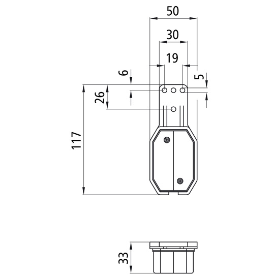 Asp&ouml;ck - Flexipoint I, 12 V, rot/wei&szlig;, 100 mm Aufh&auml;ngteil Suer 127552964