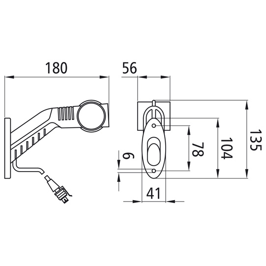 Asp&ouml;ck - Superpoint III LED, 24 V, re, rt/ws/ge, 0,50 m, 2- Suer 127553056