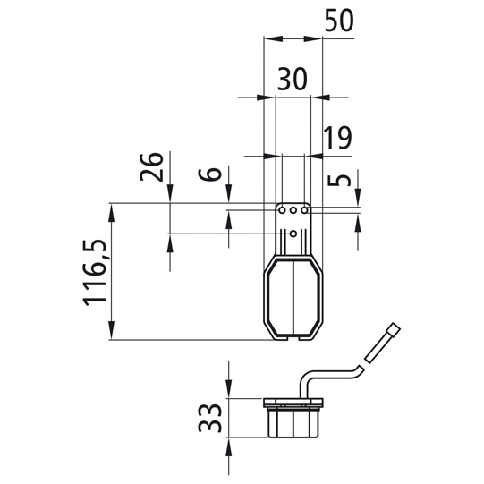 Asp&ouml;ck - Flexipoint I LED, 9-33 V, links, rot/wei&szlig;, 0,50 m, Suer 127553075