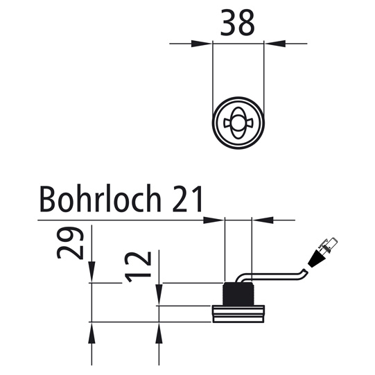 Monopoint II LED, 12/24 V, Positionsleuchte, rot, flach, 31-6890-004 Suer