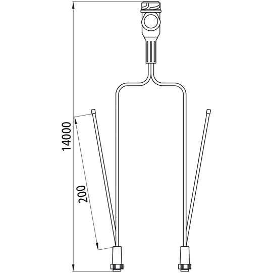 Asp&ouml;ck - Versorgungskabel, 13-pol. Stecker, 2x8-pol. Baj. 1 Suer 127553096
