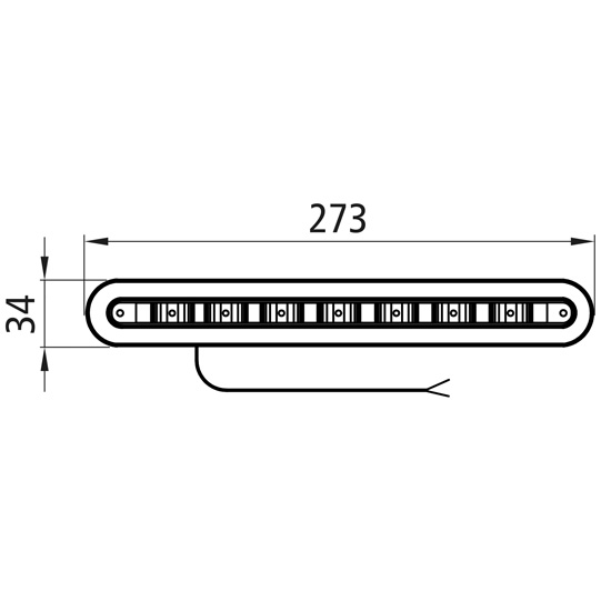 Asp&ouml;ck - 3.Bremsleuchte LED, 12 V, 1,0 m, DC Suer 127553132