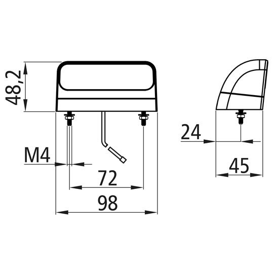 Asp&ouml;ck - Regpoint II LED, 12 V, KZL, 0,80 m, DC Suer 127553189