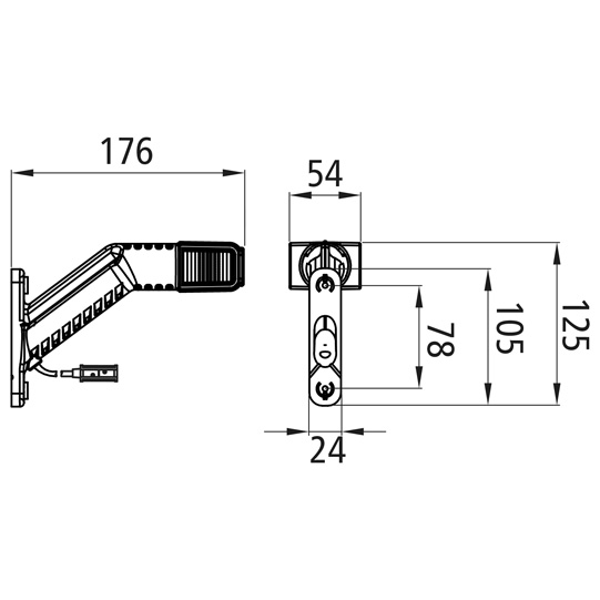 Asp&ouml;ck - Superpoint IV LED, 12/24 V, rechts, rt/ws/ge, 2,00 Suer 127553290