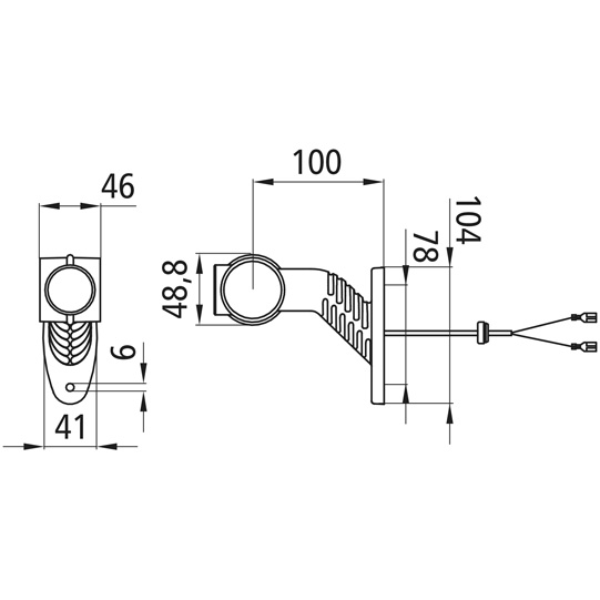 Asp&ouml;ck - Superpoint III Bulb, 24 V, links, rt/ws/ge, f&uuml;r Eu Suer 127553291
