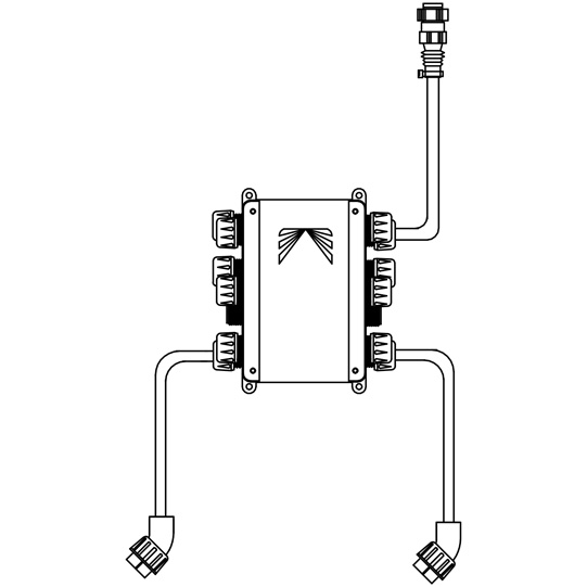 Verteiler, Bajonett ASS1, Leuchtenzuleitung 1600 mm, Stecker ASS, 76-6124-007