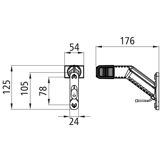 Asp&ouml;ck - Superpoint IV LED, 12/24 V, links, rt/ws/ge, 1,00 Suer 127553304