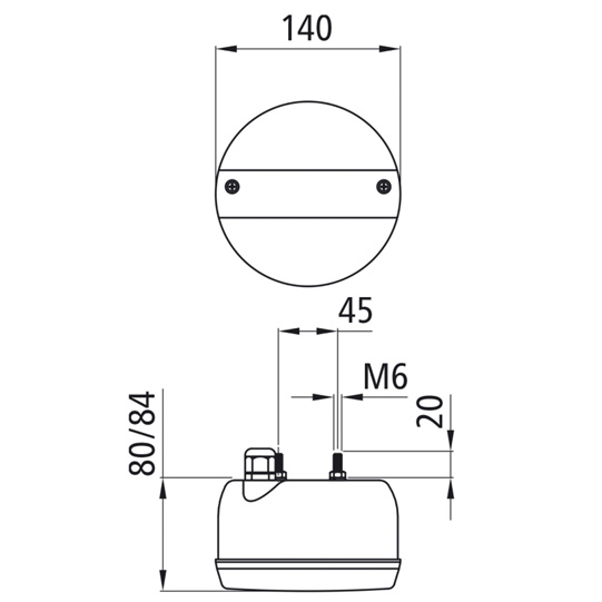 Asp&ouml;ck - 3-Kammerleuchte LED, 24 V, 140 mm Durchmesser, PG11 Suer 127553306