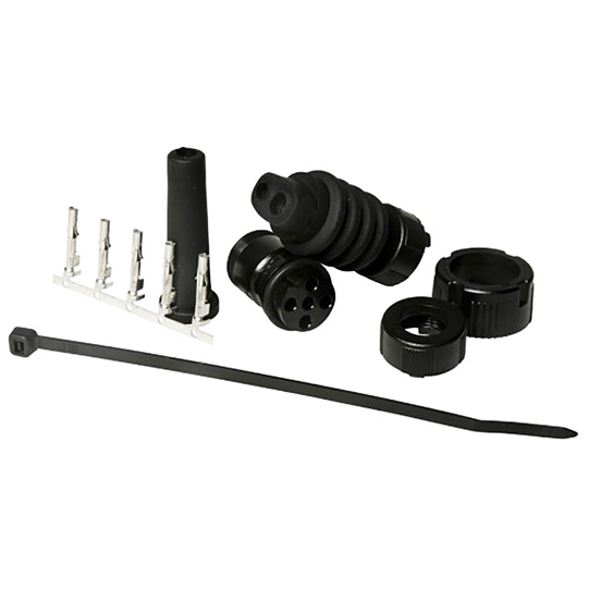 Verbinderset, 5-pol. Bajonett, Buchse, schwarz, 12 V 13-0546-044 Suer 127553331