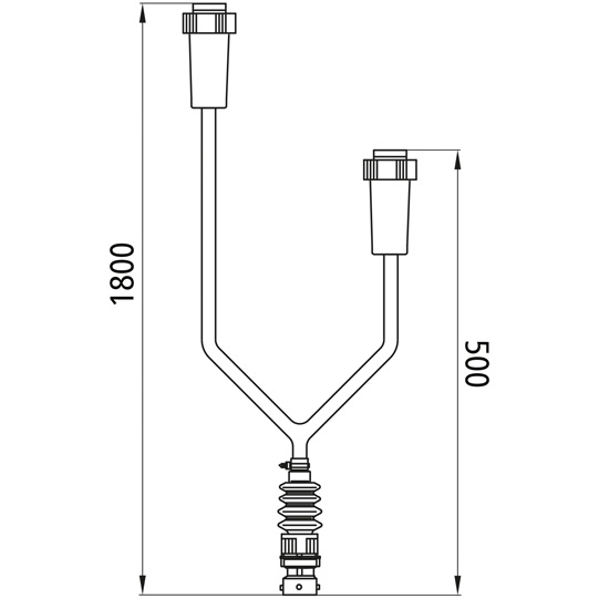 Verteilerleitung 8-pol. Bajonett Stift, zu 2 x 8-pol. Bajonett 66-6201-027 Suer