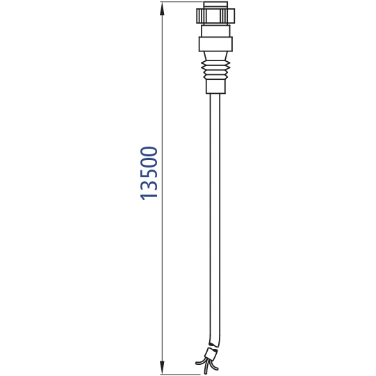 Asp&ouml;ck - Anschlusskabel, 12 V, 13,5 m, 8-pol. Bajonett + op Suer 127553352