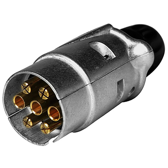 Stecker 12 V, 7-pol., Leichtmetall, mit Schraubanschlüssen, 13-3015-007 Suer