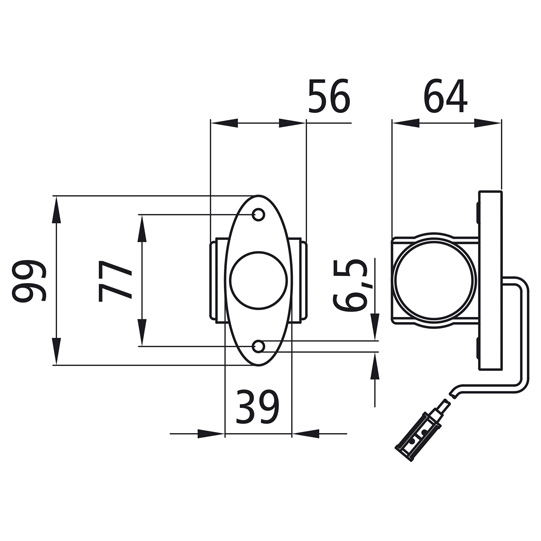 Asp&ouml;ck - Superpoint III LED, 24 V, li/re, rt/ws/ge, 1,50 m, Suer 127553555