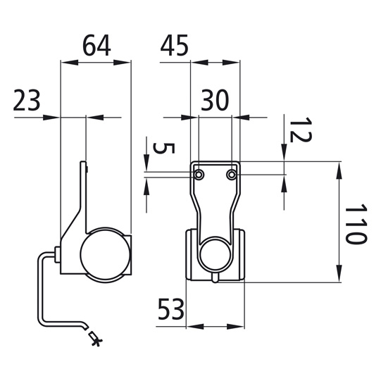 Asp&ouml;ck - Superpoint III LED, 24 V, re, rt/ws/ge, 4,00m, ope Suer 127553568