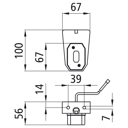 Asp&ouml;ck - Flexipoint I, 12 V, wei&szlig;, links/rechts, 1,00 m, DC Suer 127553723