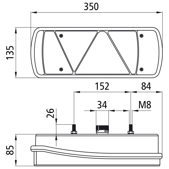 Asp&ouml;ck - Ecopoint II LED, 24 V, links, mit Dreieck, 7-pol. Suer 127553773